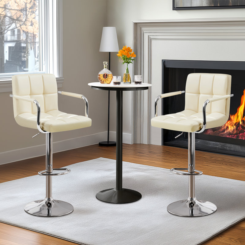 Tabourets de comptoir Pete, Beige