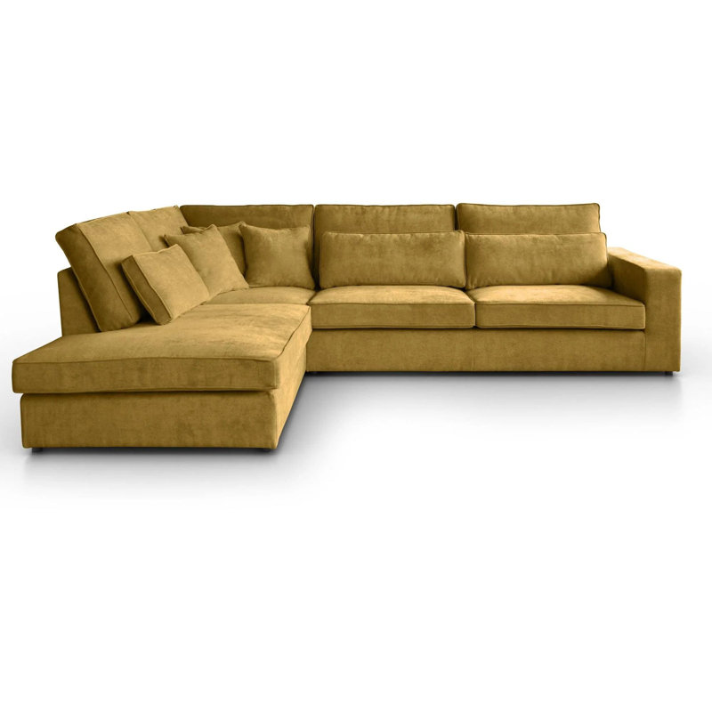 Qualee 6 Seater Sofa & Chaise, Left Hand Facing, Yellow