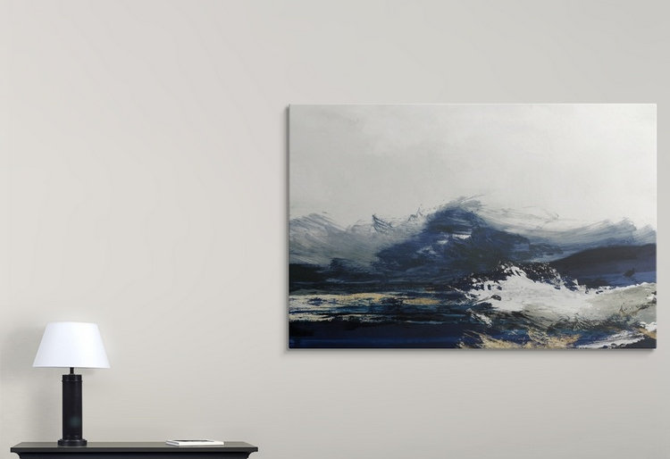 «Water» Byler, reproduction d'art, H 32 po x l 48 po x p 1,5 po, Toile