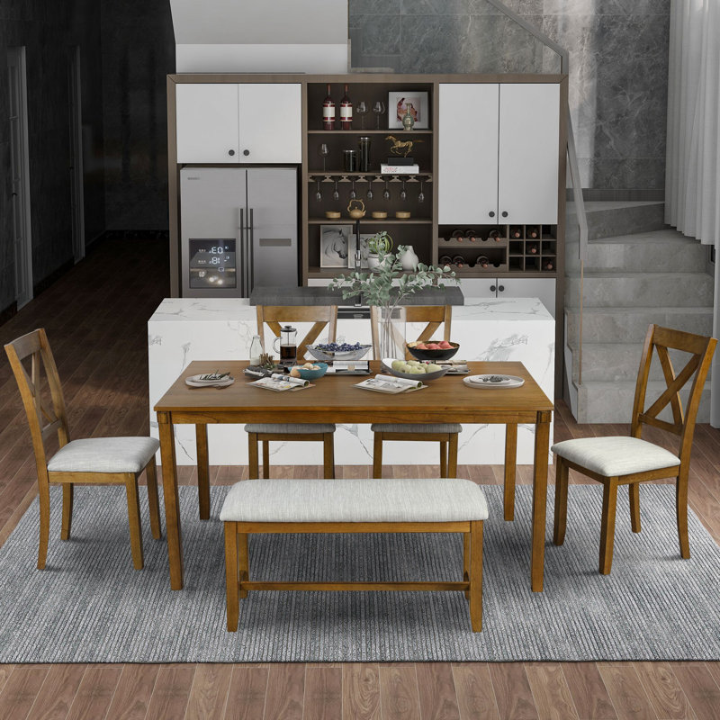 Ensemble repas pour 6 personnes Deshana, Brun