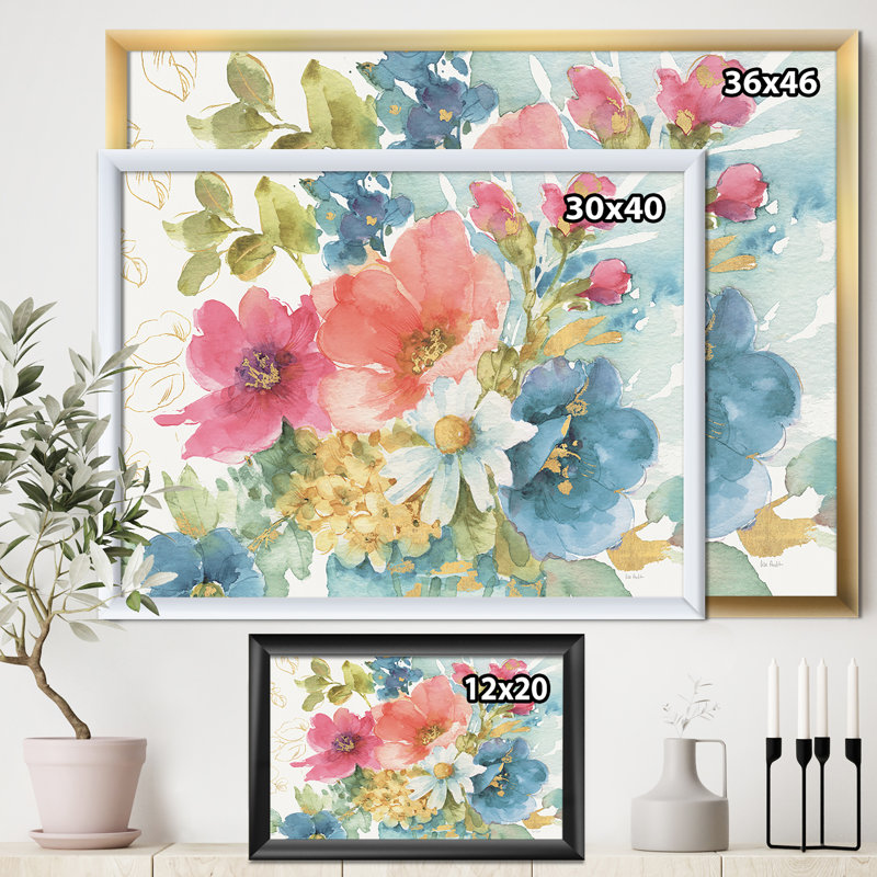 « my french jardin »-cadre photo sur toile, H 36 po x l 46 po x P 1,5 po, Cadre blanc