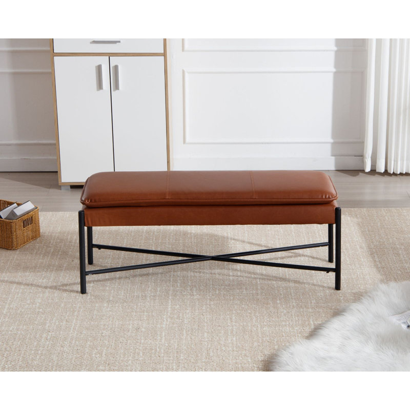 Tavione Upholstered Bench, Brown