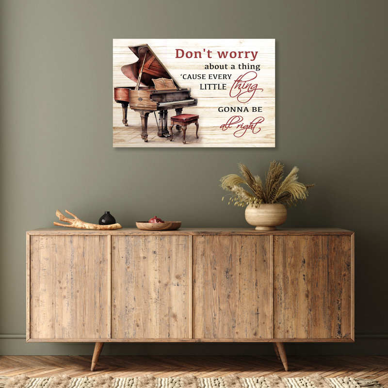 «Yellow Piano», art textuel sur toile tendue, H 11 po x l 14 po x P 2 po