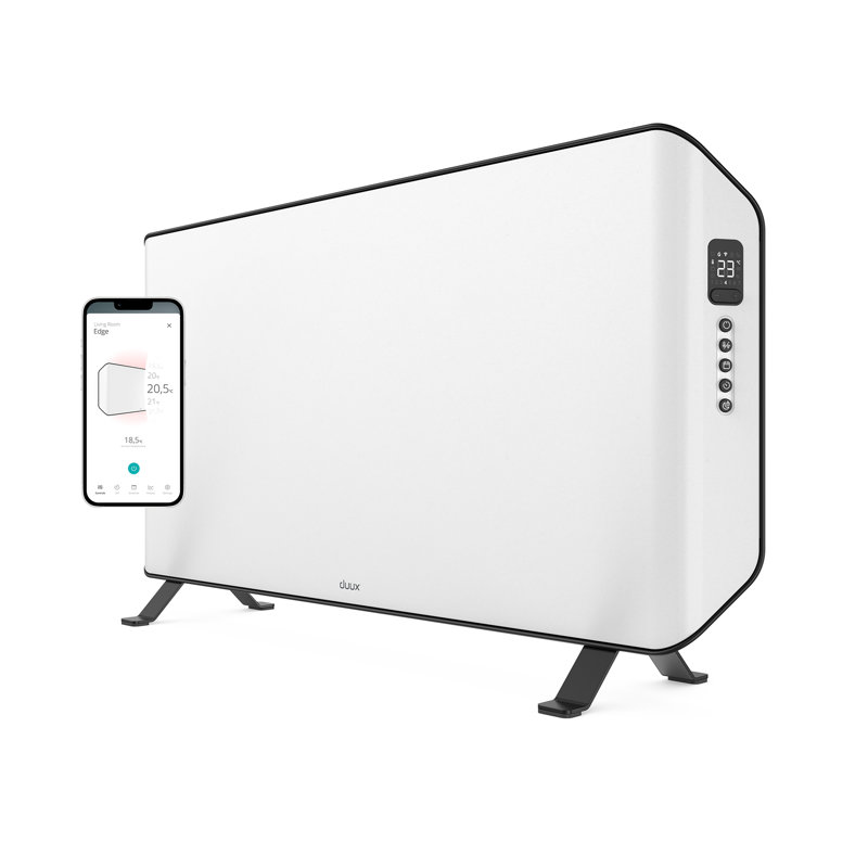 Duux 1000 Watt 3.4 BTU Electric Space Heater with Adjustable Thermostat and with Digital Display