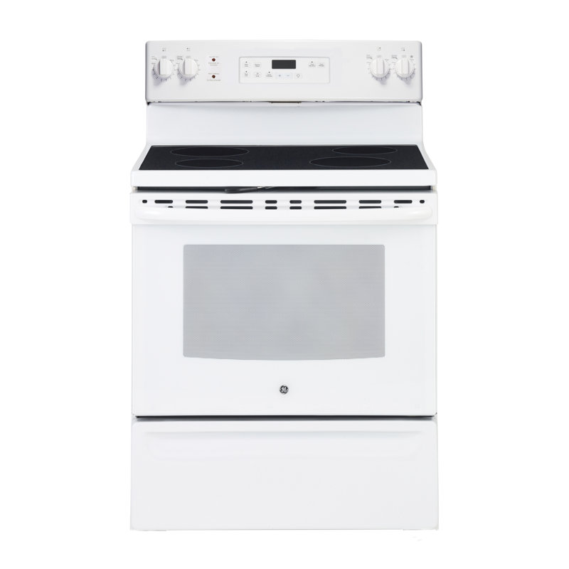 30" Freestanding Electric Self Cleaning Range in White