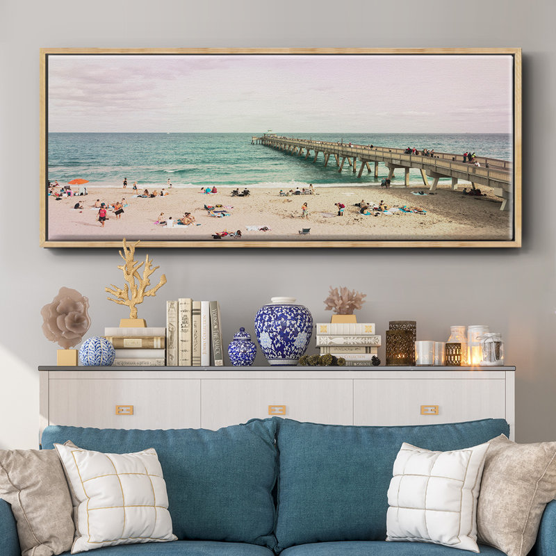 Deerfield Beach- Framed Canvas, 24" H x 60" W