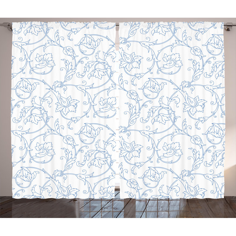 Soderville Semi Sheer Curtain Pair, 54" W x 108" L