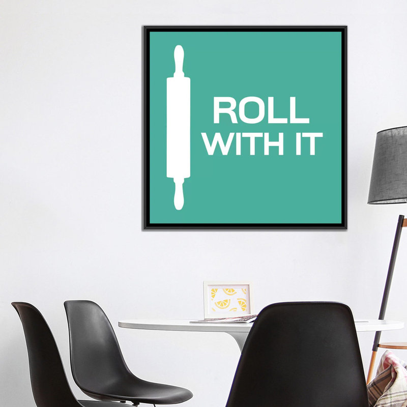 «Kitchen Roll with It», impression sur toile, H 12 po x l 12 po x P 0,75 po, Pas de tapis, Toile tendue