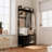 Hall Tree With 2 Movable Drawers, Shoe Storage, Shelves And Garment Racks, 5-In-1 Entryway Bench With 23 Hooks (Fixed And Movable)