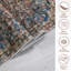 Tapis oriental en polyester bleu / brun Parkchester-1450922679
