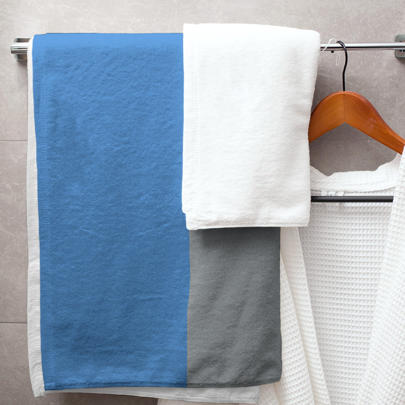 Bath Towel, Blue/Gray/Purple