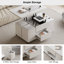 Table basse 4 en 1 avec repose-pieds pliable et roulettes Cammi