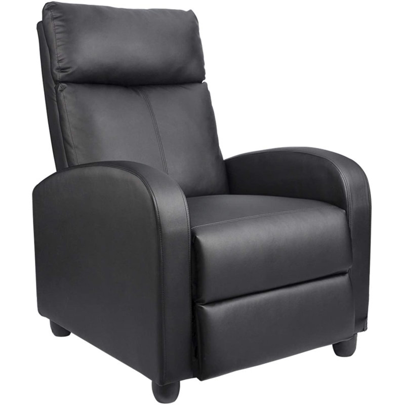 Fauteuil inclinable manuel 27 po 27 po, Similicuir noir