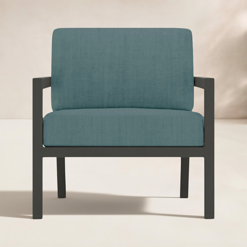 Vivant Patio Chair with Sunbrella® Cushions, Cast Silver Sunbrella®, Slate