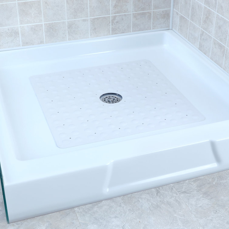 Square Shower Mat, Rubber Stall Mat for Showers Anti Slip 21x21