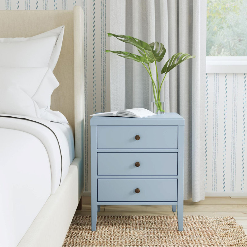 Rushville Wood Nightstand, Blue