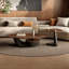 Table basse ovale en fer