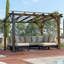 10 pi. L 12 pi. Pergola d'extérieur, abri de jardin en bois pour soutenir les plantes grimpantes, jardin, patio, cour arrière, terrasse, brun
