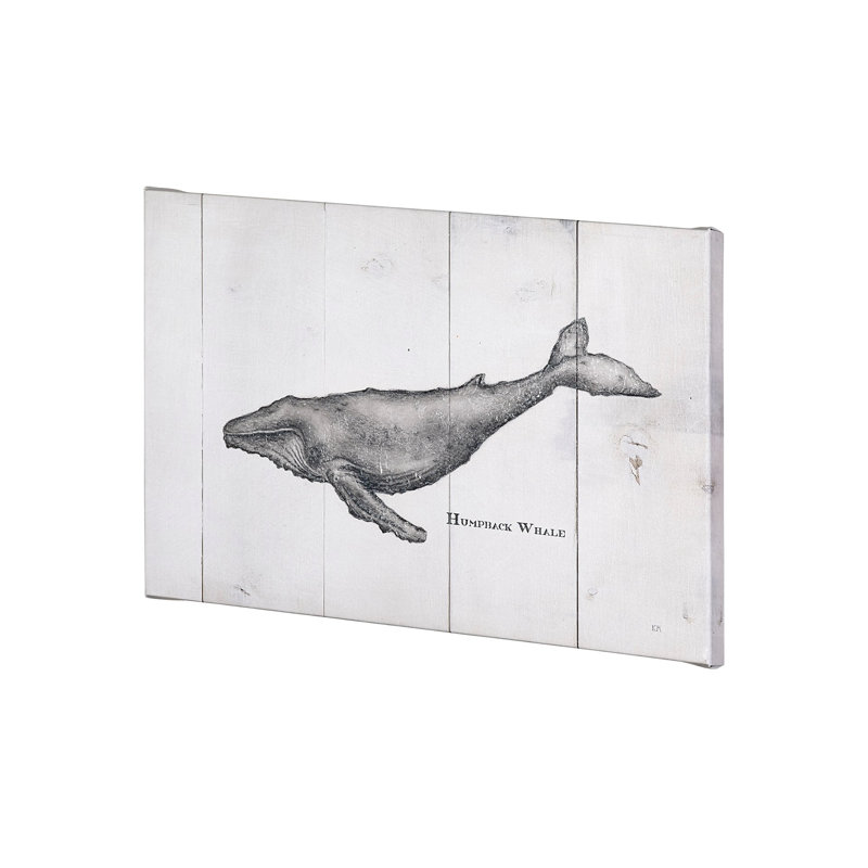 Toile texturée avec baleine à bosse, H 20 po x l 30 po x P 1,5 po