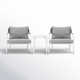 Yuri 2 - Person Patio Conversation Sets with Cushions