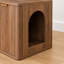 Enceinte de lit en MDF de 31,5 po de style Mid-Century avec porte réversible pour salon, chambre à coucher
