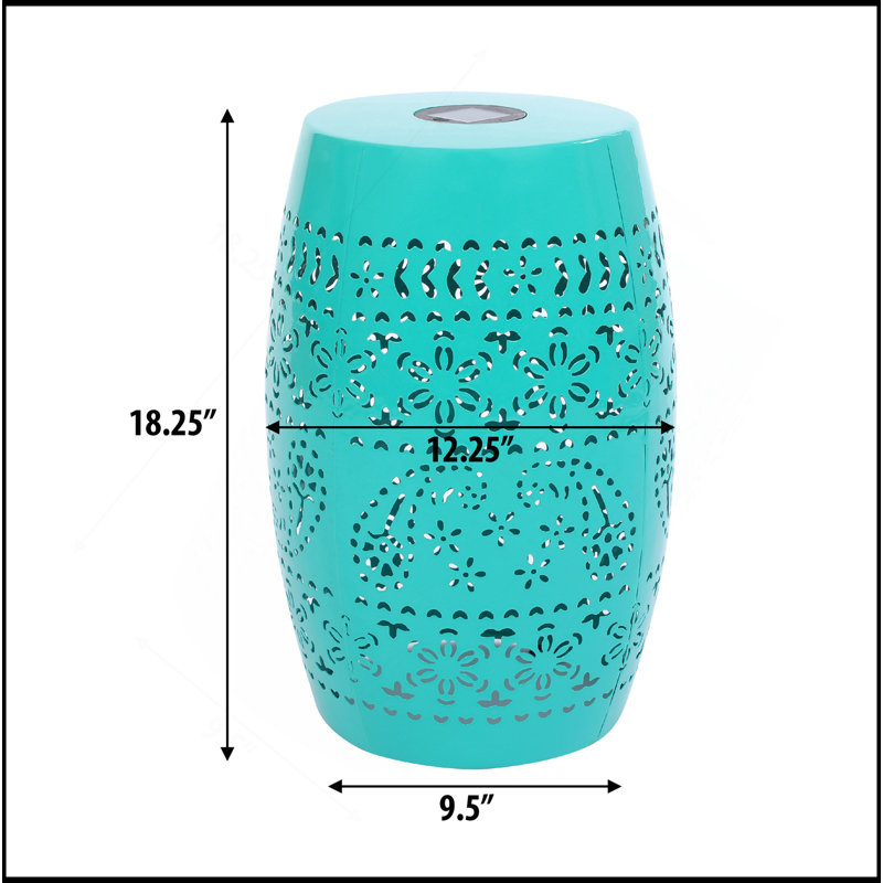 Versatile Solar Side Table With Built-In Light, Ideal For Outdoor And Indoor Use, Weather-Resistant And Stylish, Teal