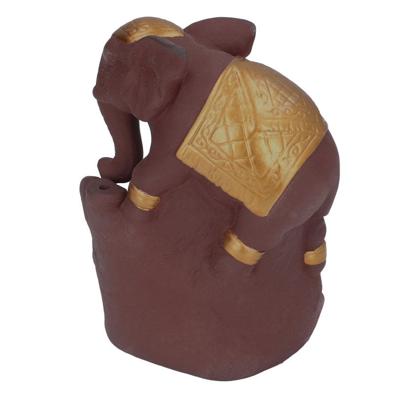 Porte-encens éléphant à cascade avec aromathérapie en céramique avec 20 cônes et 1 coussin