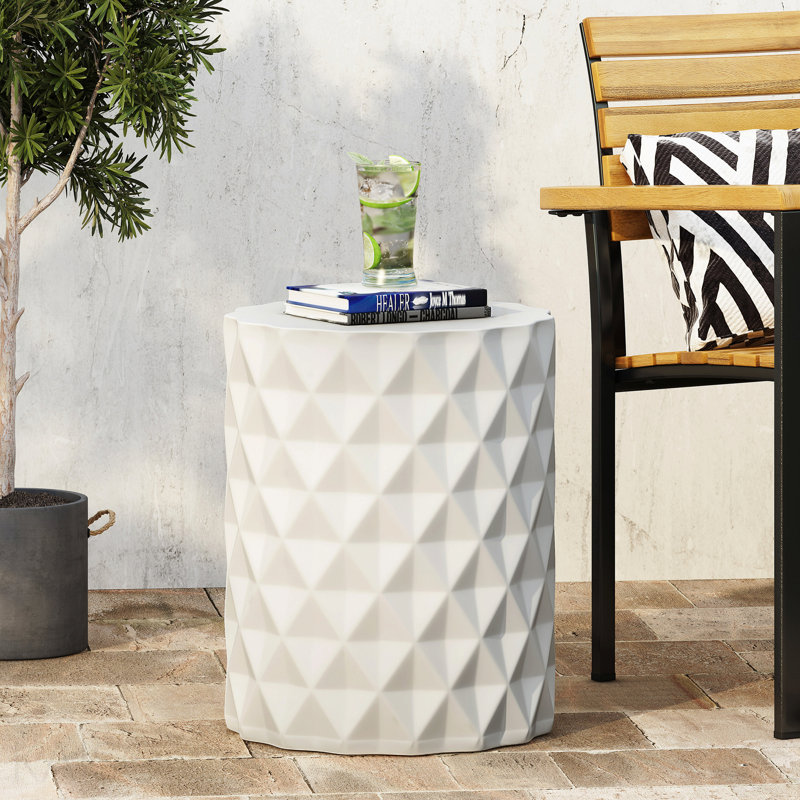 Outdoor Lightweight Concrete Side Table
