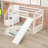 Twin Size Loft Bed With Ladder And Slide-1858432700