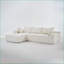 Canapés modulaires, canapé en chenille blanc neige 4 personnes extra profond 108x68 pouces pour salon / chambre d'amis, sans assemblage | Blanc neige | Mousse et ressort-415706283