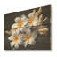 Blanc pureté de Plumeria Essence florale III - Plumeria sur impression sur bois-571823395