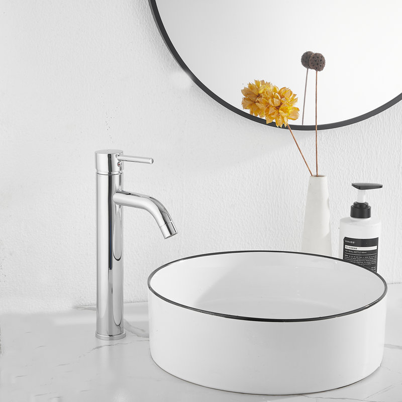 Bathroom Faucet with Drain Assembly, Polished Chrome