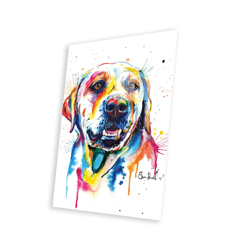 «Yellow Lab II» par Weekday Best - impression non encadrée, H 24 po x l 16 po x P 0,25 po