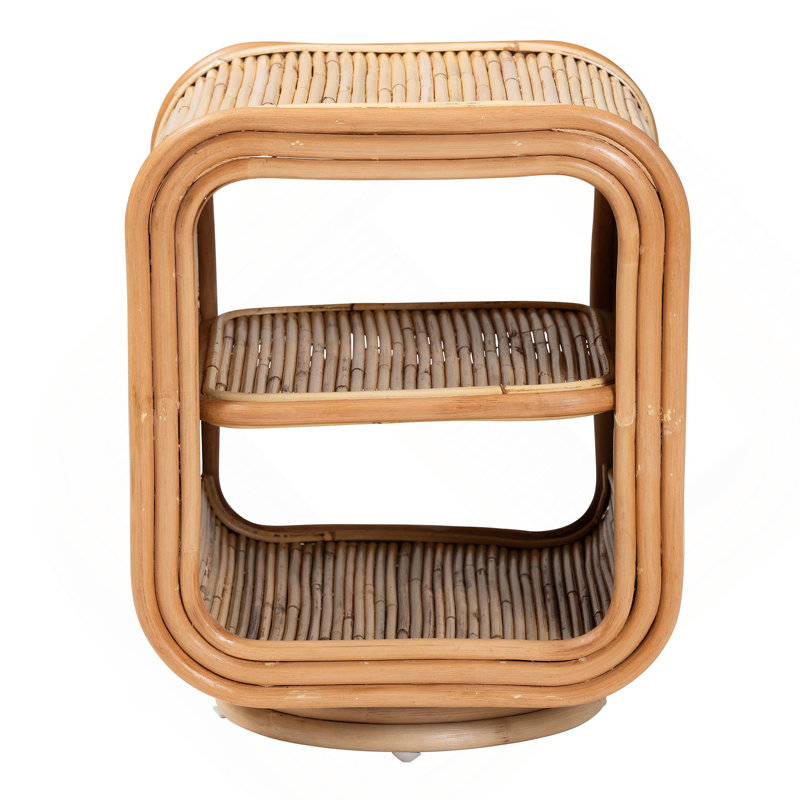 Table de chevet en rotin naturel