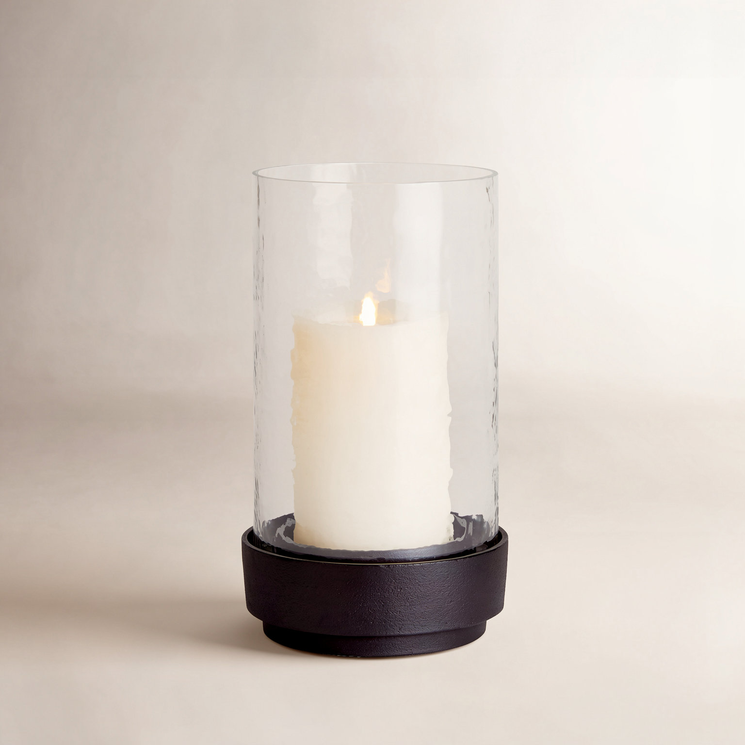 Avelar Metal Hurricane Candle Holder, 12" H x 6.75" W x 6.75" D