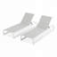 Chaise longue d'extérieur avec structure en aluminium durable réglable à 5 niveaux et filet en polyester enduit de PVC-1350627266
