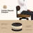 Swivel Counter Height Bar Stools Set of 6, Faux Leather Kitchen Stools Upholstered Barstools with Back, Walnut Wood Legs, Mid Century Island Chairs Counter Stools, 26" Seat Height-1512188417