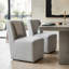 Chaise d'appoint à oreilles rembourrée avec roulettes Petasos-1217101155