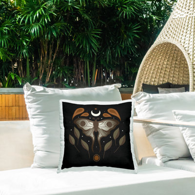 Coussin extérieur Celestial Moth & Leaf