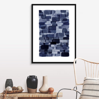 Impression de peinture sur toile, "bloc bleu marine Watercolor" par Urban Epiphany