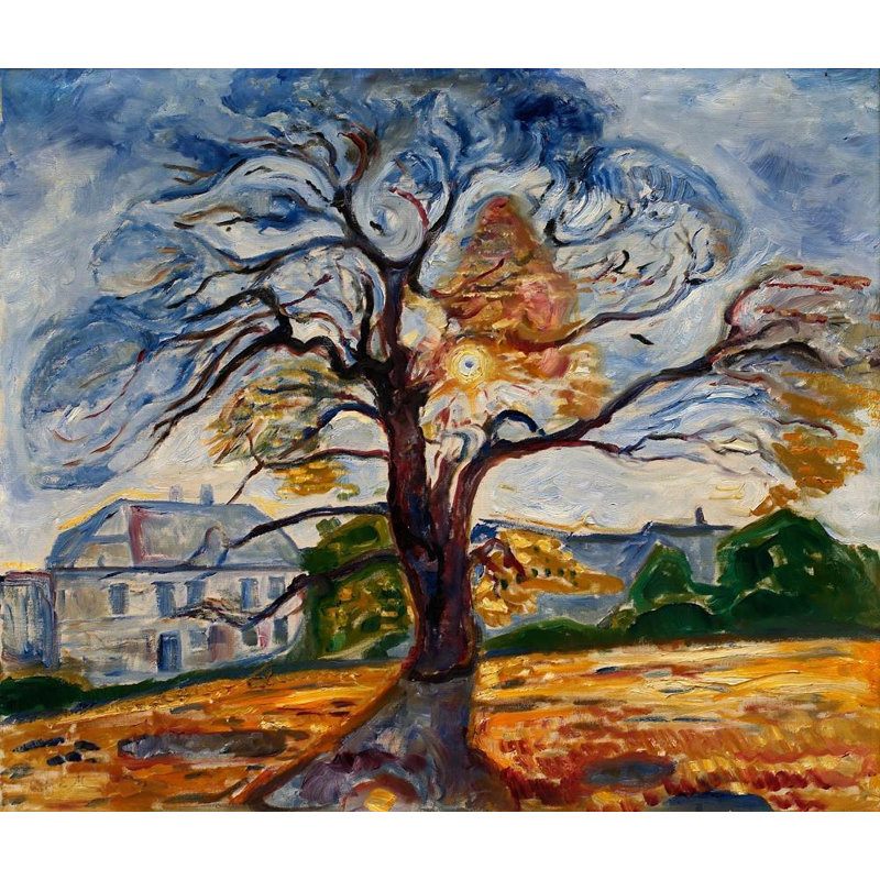 "The Oak" par Edvard Munch - Toile tendue avec châssis, H 24 po x l 17 po