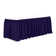 Ultimate Textile 7 Ft. Shirred Pleat Polyester Table Skirt - 42" Bar Height, Cobalt Blue