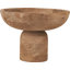 Handcarved Mango Wood Bowl with Raised Base-2135218164