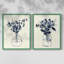 Vase floral indigo I - impression encadrée de qualité supérieure - prêt à être accroché - aucun clou requis - aucun clou requis-2056381510-2056381507
