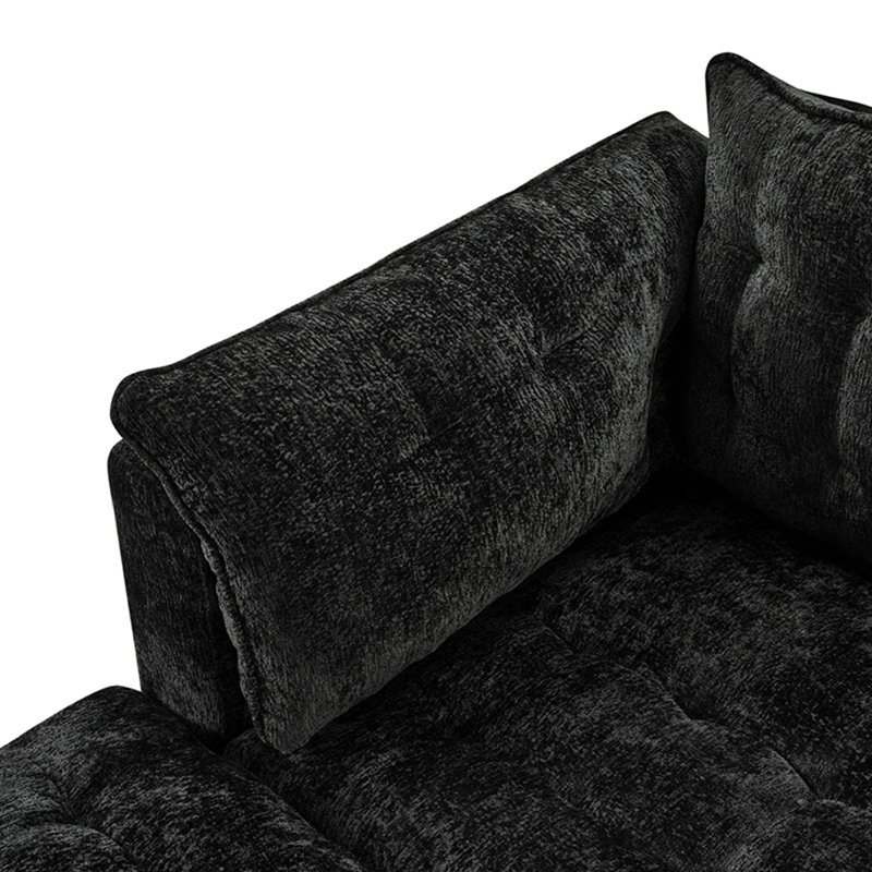 Canapé moderne, Chenille noir