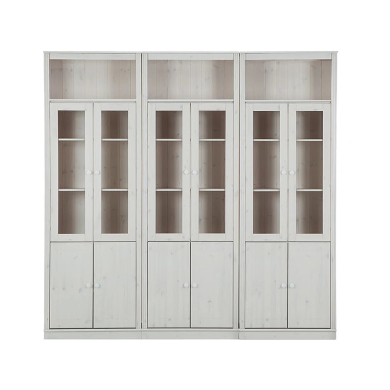 Demauria 223cm H x 222cm W Bookcase, White