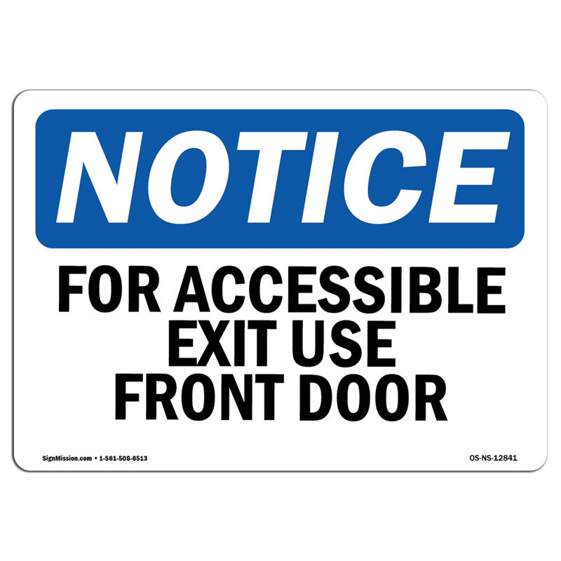 Pour une sortie accessible, utilisez un panneau de porte d'entrée