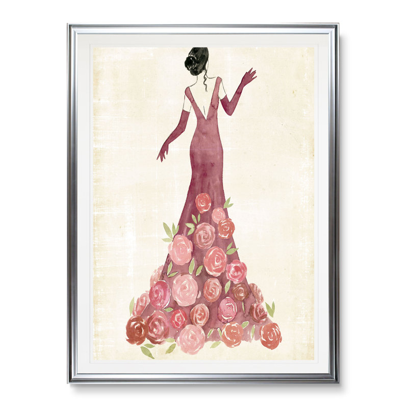 « guirlande gown ii », reproduction, H 24 po x l 20 po x P 1,5 po, Cadre argenté