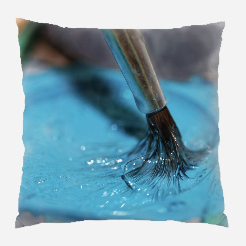 Coussin décoratif brosse Nealon, Intérieur, Microsuède