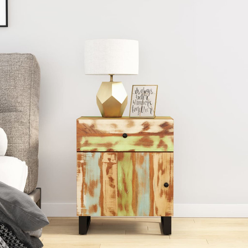 Cular 50cm W Metal Bedside Table